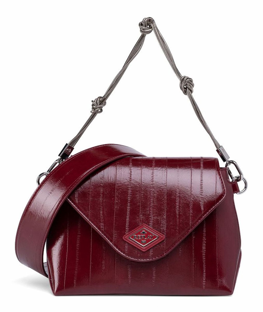 REPLAY schoudertas handtas Crossbody Bag Red donkerrood