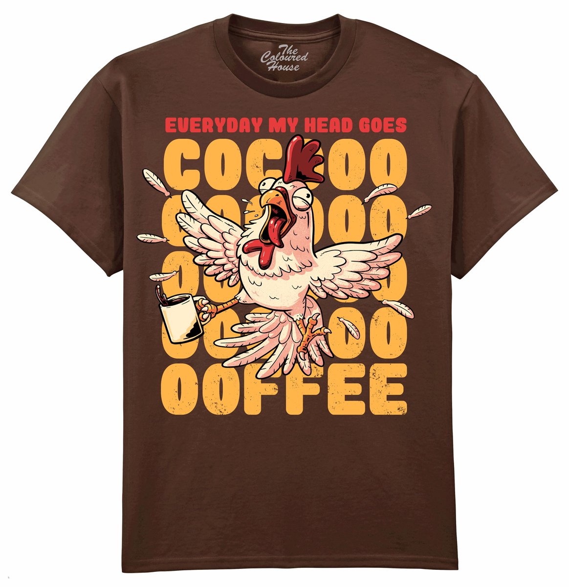 Haan Koffie Everyday My Head Goes Cocoffee The Coloured House T-shirt M