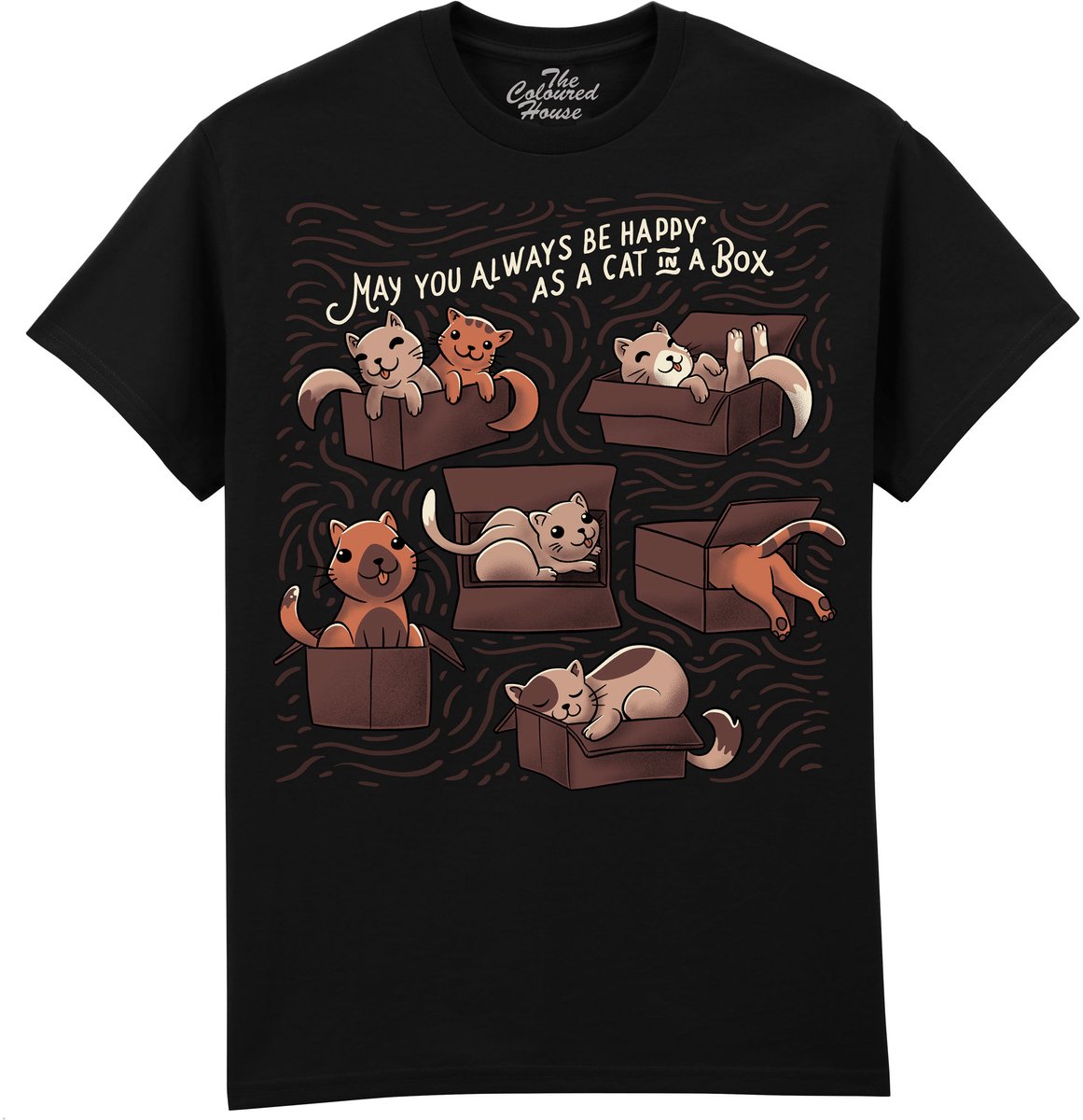 Katten In De Doos Cats In A Box The Coloured House T-shirt 4XL