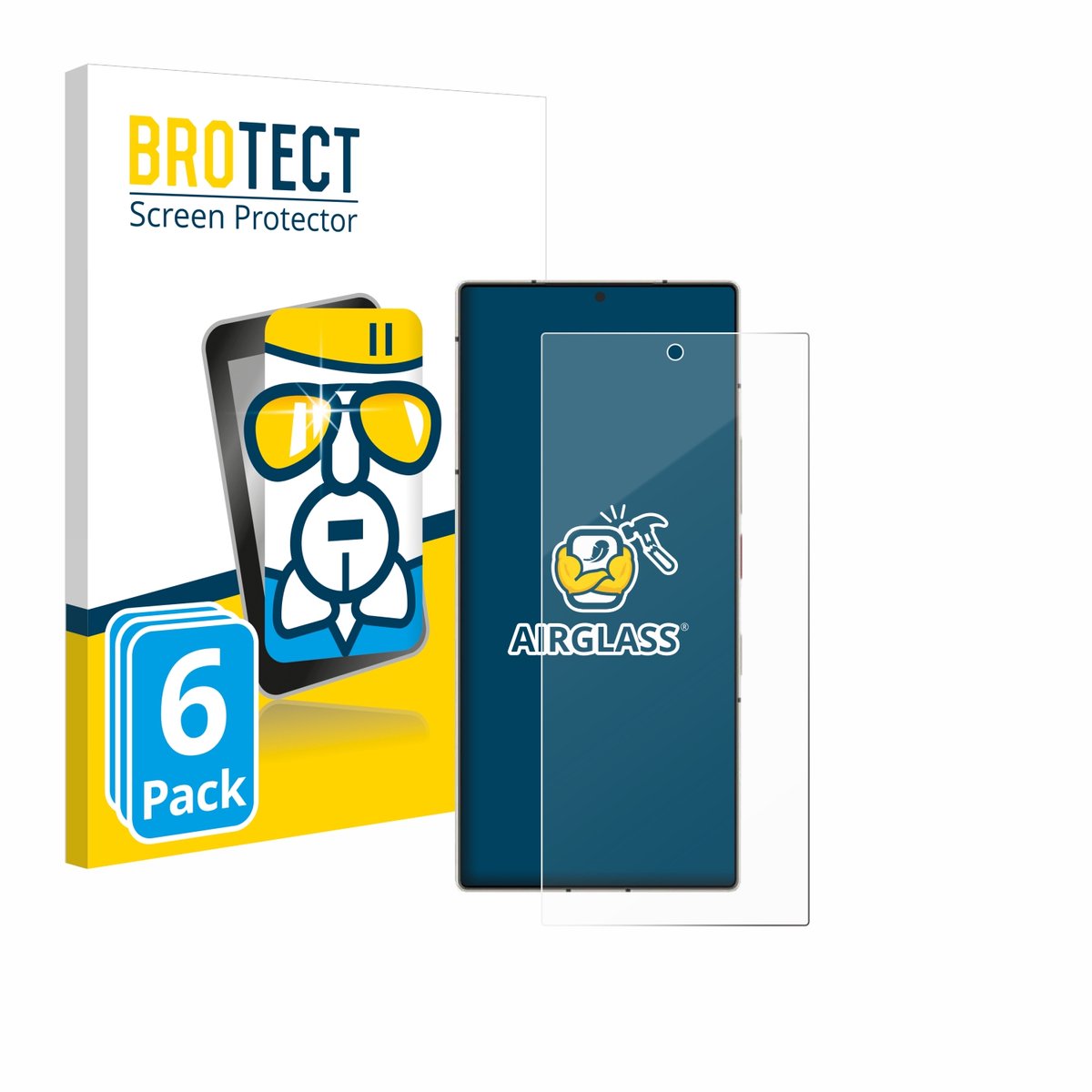 Screenprotector 6 Stuks voor Nubia Z60 Ultra Beschermglas transparant