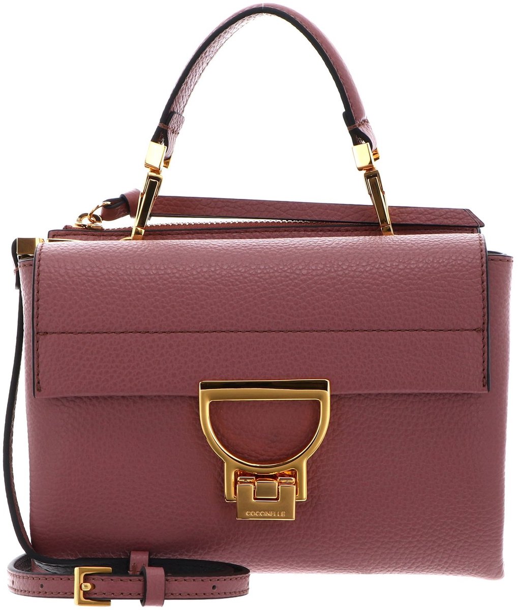 COCCINELLE Leren schoudertas avondtas Arlettis Handbag Grainy Leather Winter Rose mauve
