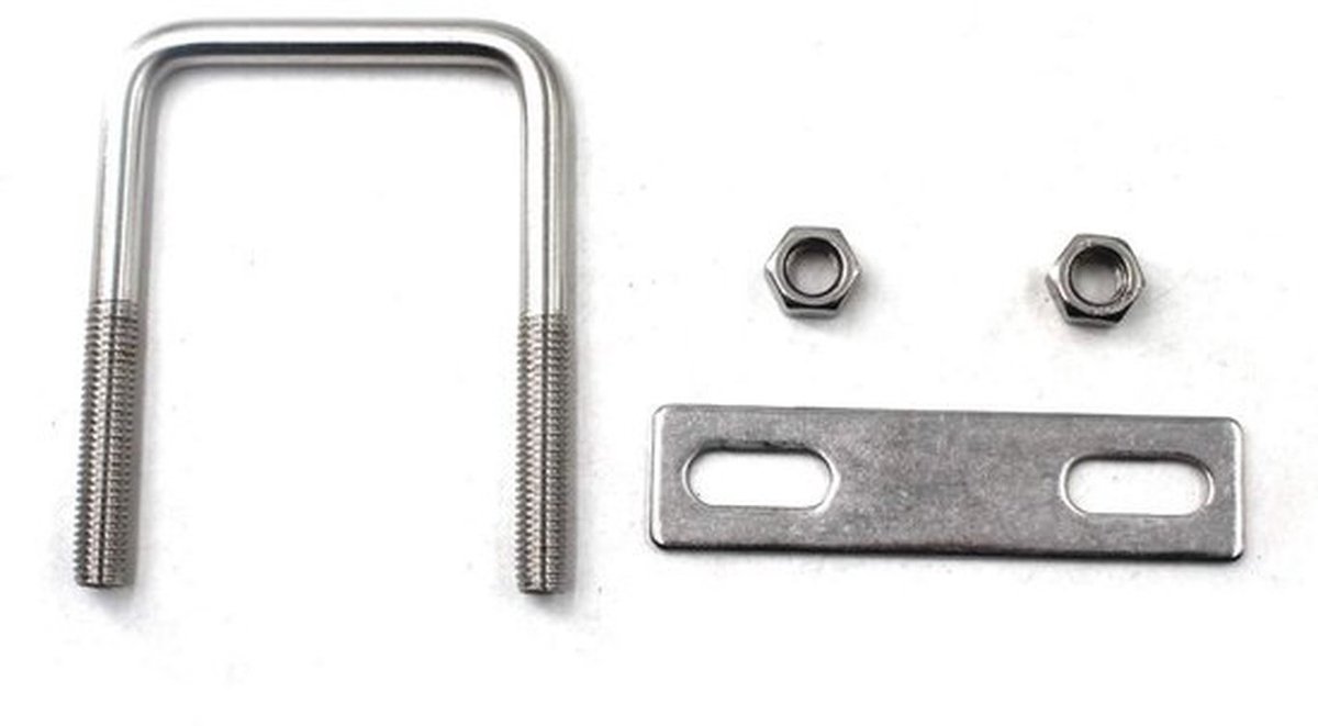 Roestvrijstalen Vierkante U-bout van 8 x 60 x 120 mm - Set van 2 stuks - Tie Down U Bolt - Duurzaam en stevig