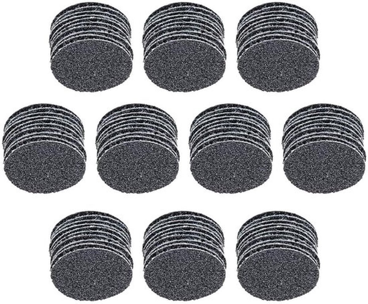 Schuurpapierschijf 2,5 cm - Schuurpapier 60 korrel - Schuurmateriaal siliciumcarbide - Natte/droge slijpschijven - 100 stuks - Flexibel en waterdicht - Schuurpad