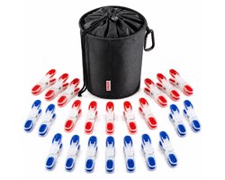 Leifheit - Pegasus - Combi Set 1x Wasknijperzakje + 100 Wasknijpers van Leifheit - Wassen - Wasknijperszak - Opbergen