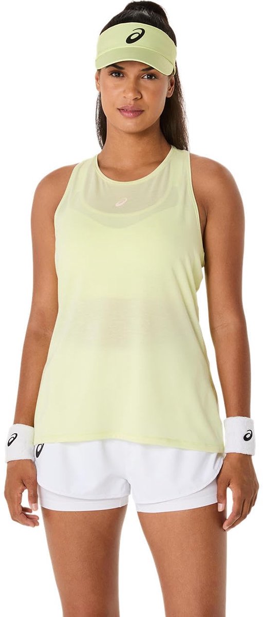 ASICS Nagino Run Adjustable Tank Hardloop Tanktop Lemon Spark Dark Gre Geel