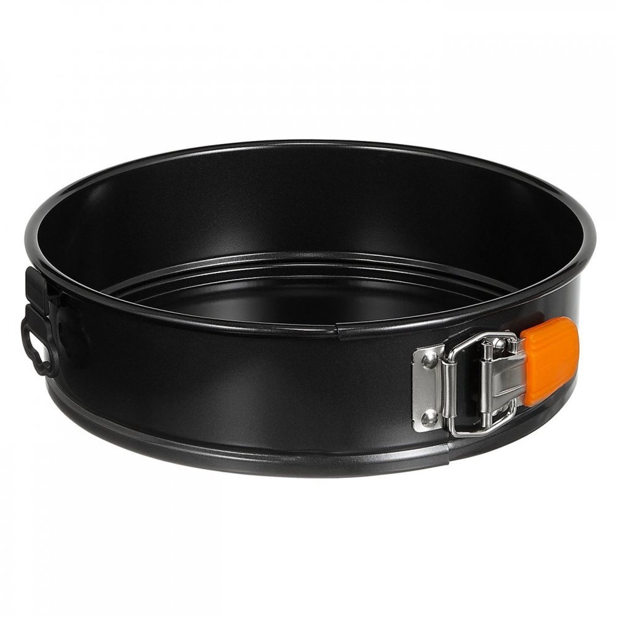 Famanu – Taartvorm springvorm van gehard materiaal met antiaanbaklaag, rond, 24 cm, zwart, perfect voor het bakken van taarten en gebak