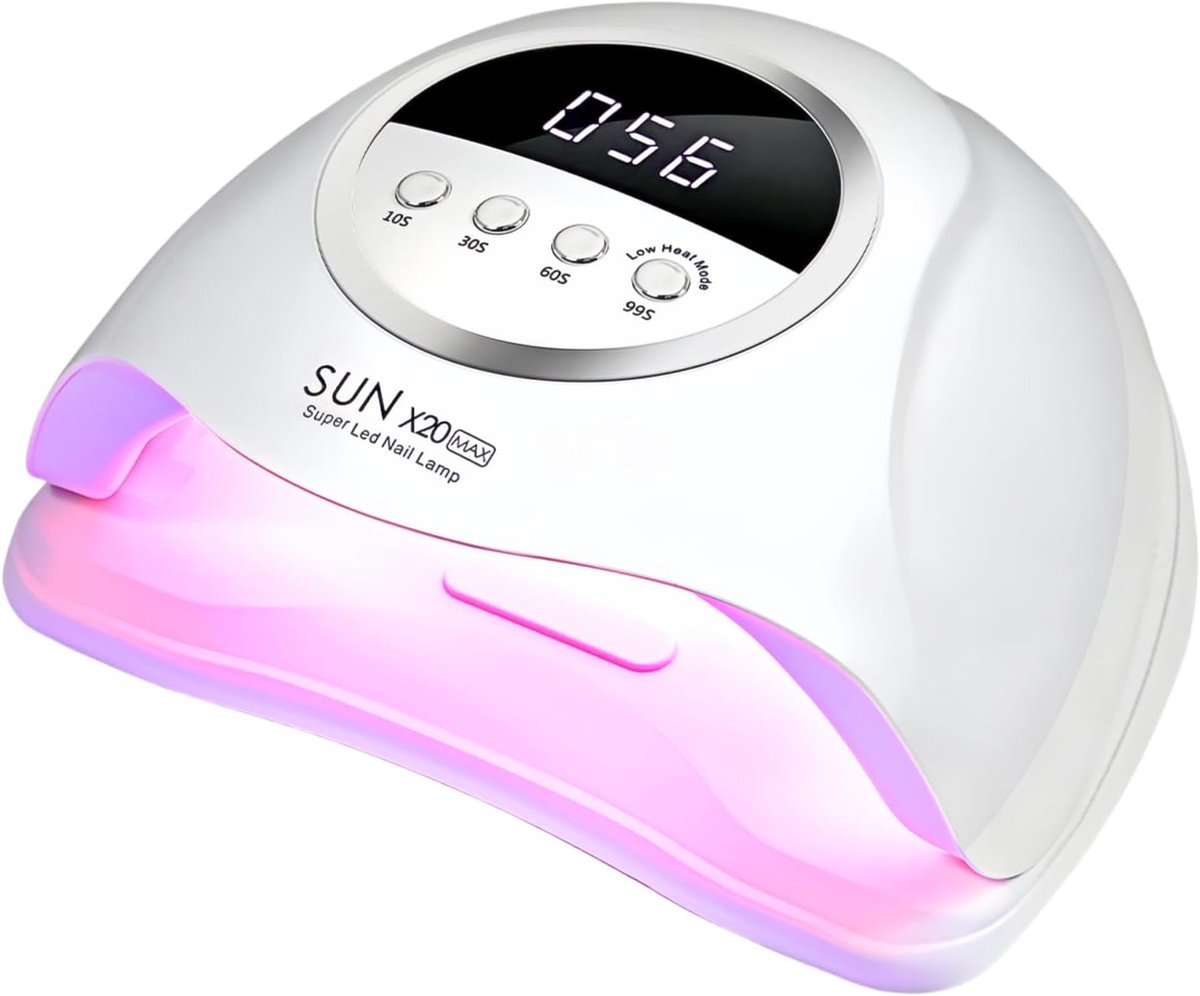 UV-led-nagellamp met 72 kralen - 320 W nageluithardingslampen voor gellak met automatische sensor - 4-timerinstelling - led-nageldroger - professionele nagelkunst drooggereedschap voor vingernagels en