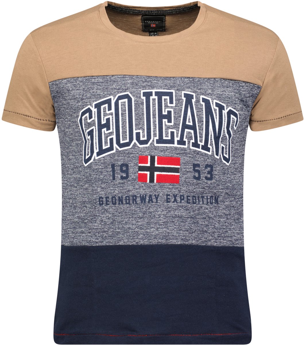 Geographical Norway - Jerudico - T-Shirt Heren - Taupe - SALE