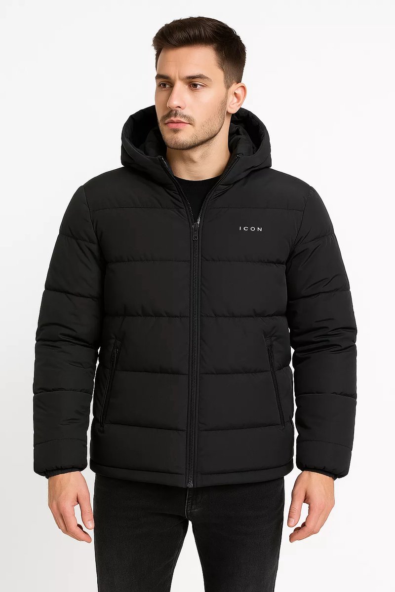 Winterjas Heren - ICON - Steekzakken - Zwart