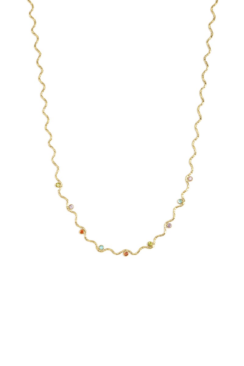 Bijoutheek Collier Golf Steentjes Multi