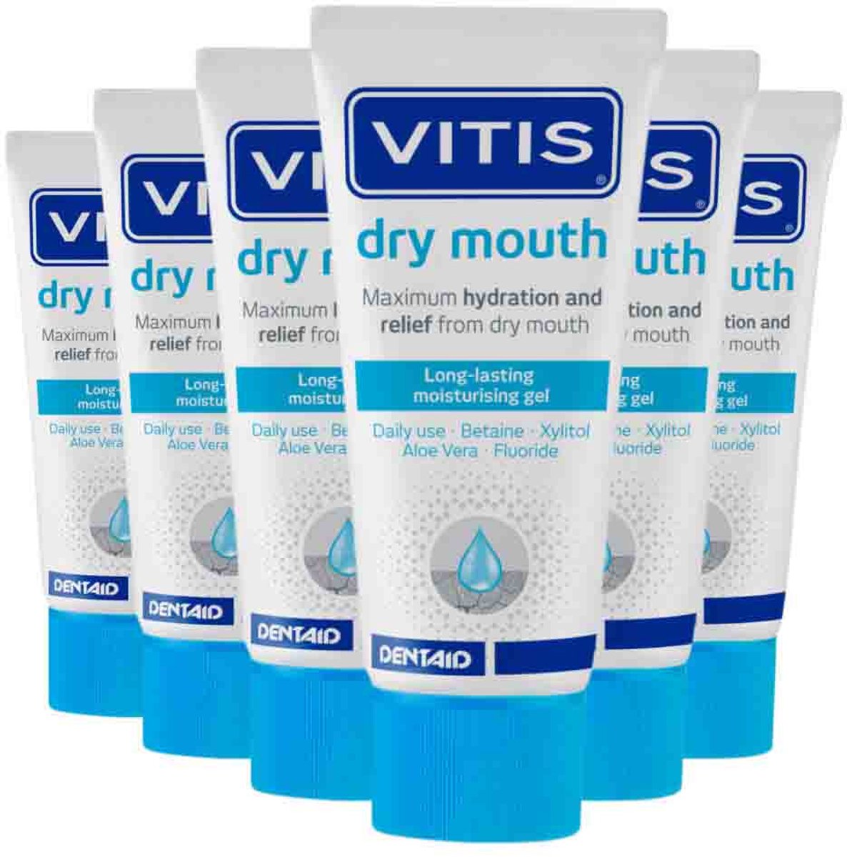 Vitis Droge Mond Mondgel - 6 x 50 ml - Voordeelverpakking