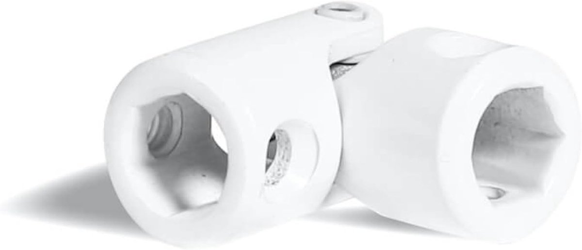 Vergrendeling voor Rolluikslinger - Wit - 10 mm x 10 mm - Gepassiveerd Verzinkt Staal - Voor Rolluiken en Tent