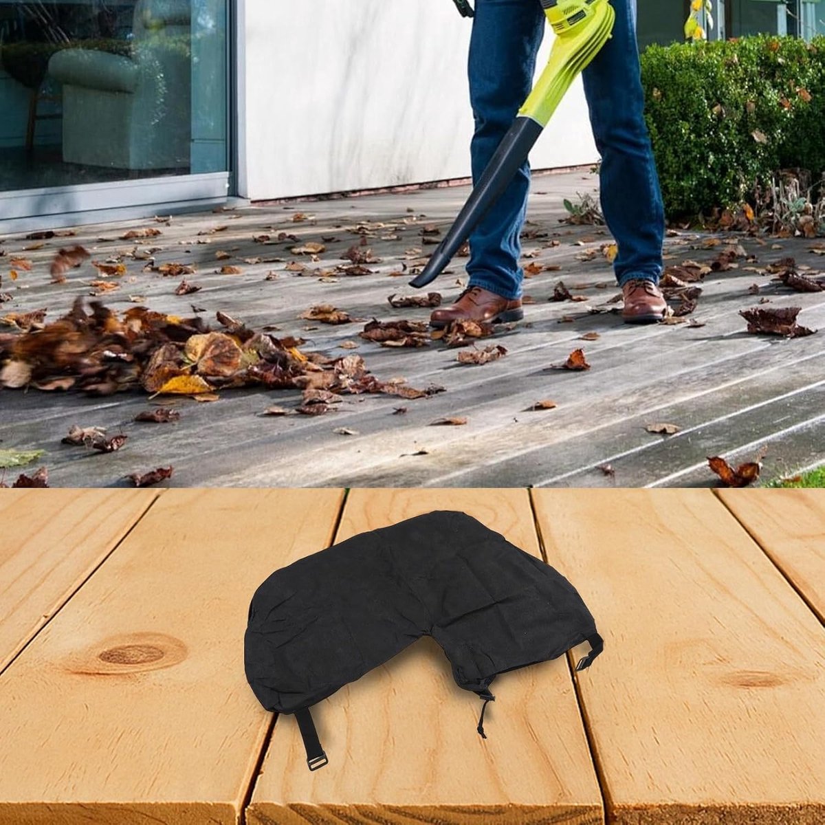Stofzuigerzak - Opvangzak Tuin - Bladeren Opruimen - Scheurbestendig Vlies - 30cm Montage - Zwart