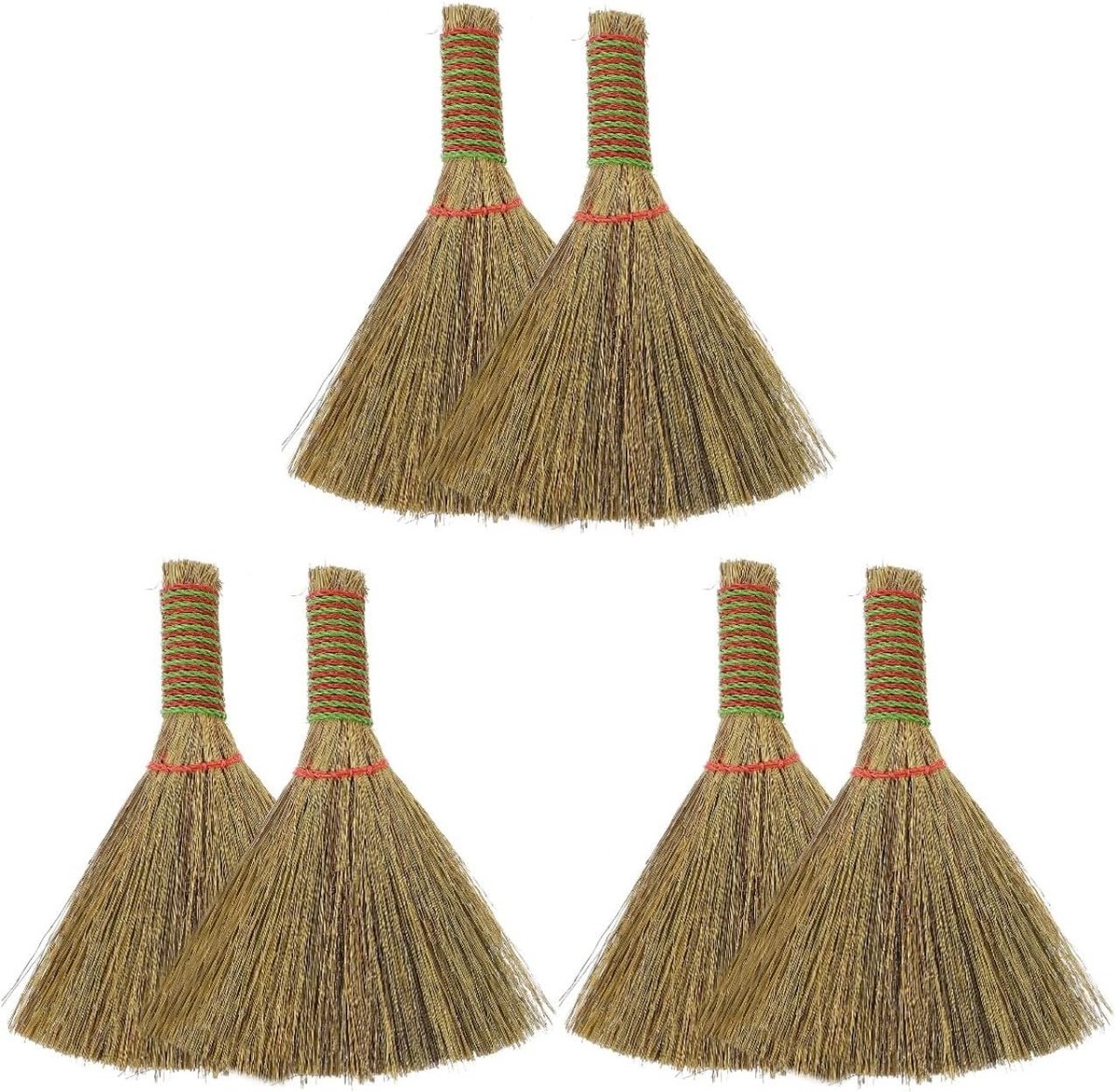 Set van 6 Kleine Handvegers en Schoonmaakborstels voor Huishoudelijk Gebruik en Creatieve Klussen