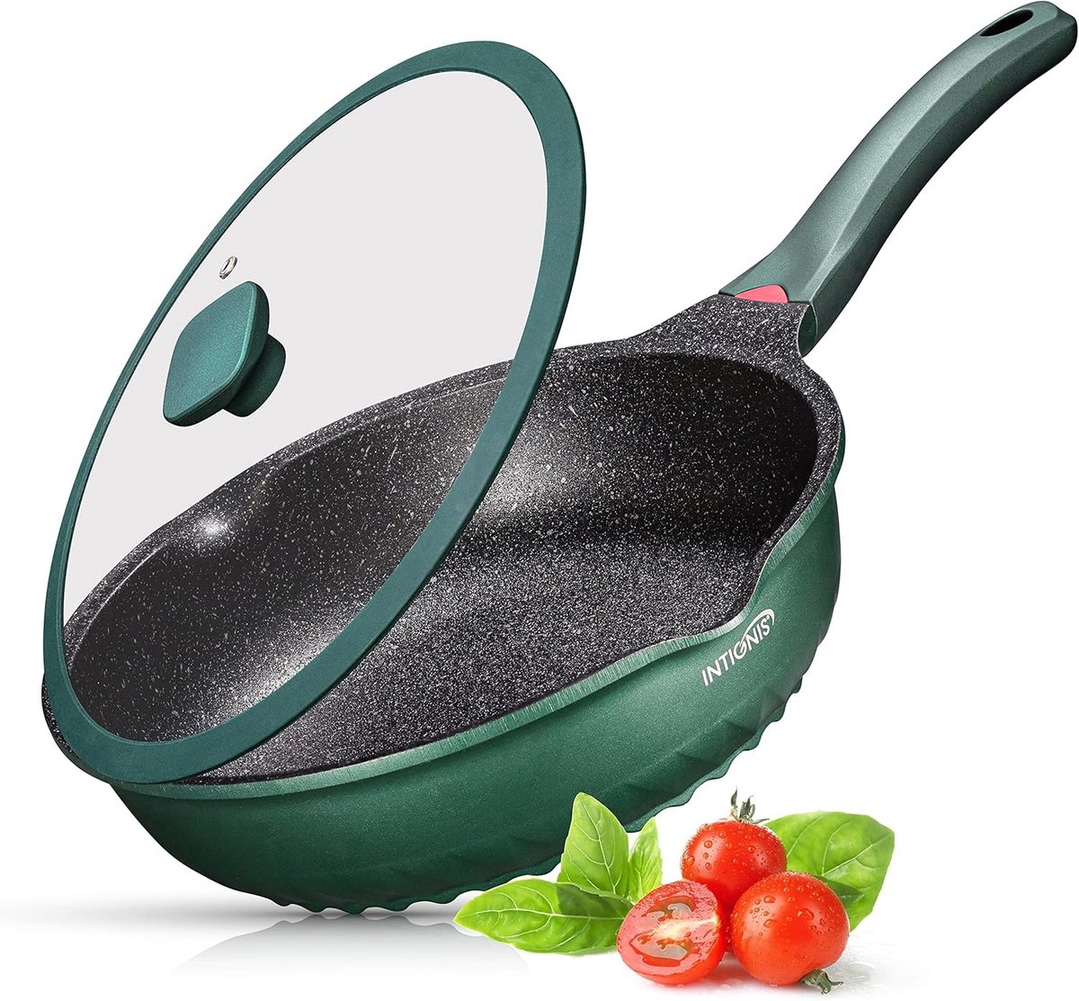 Premium Frituurpan - Groen - 30 cm - Antikras en Inductie-compatibel - Voor Dagelijks Koken