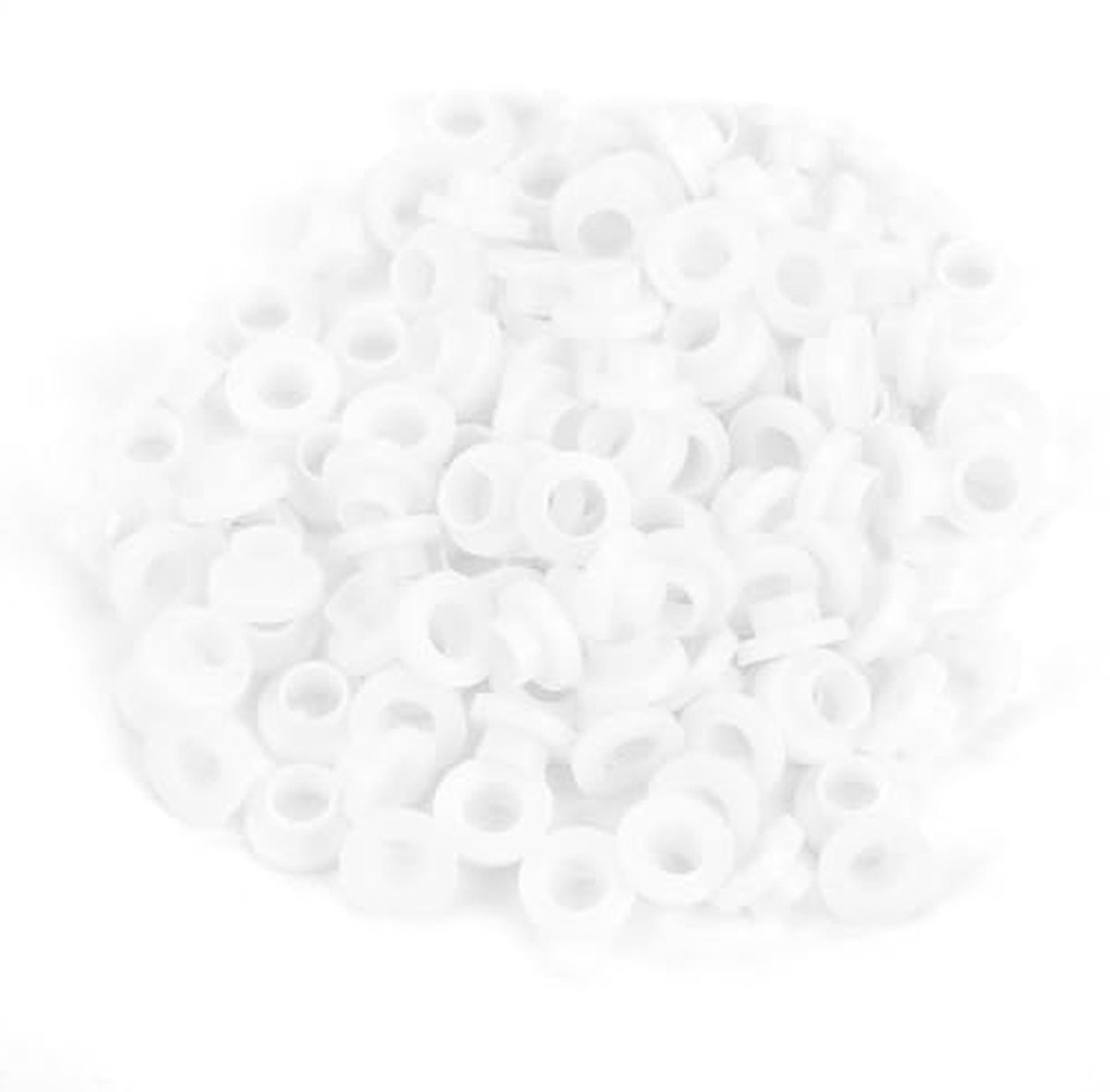 Transistor Ringen - Isolatiebusjes - Elektronica Reparatie - Hittebestendig Kunststof - 100 Stuks - Wit