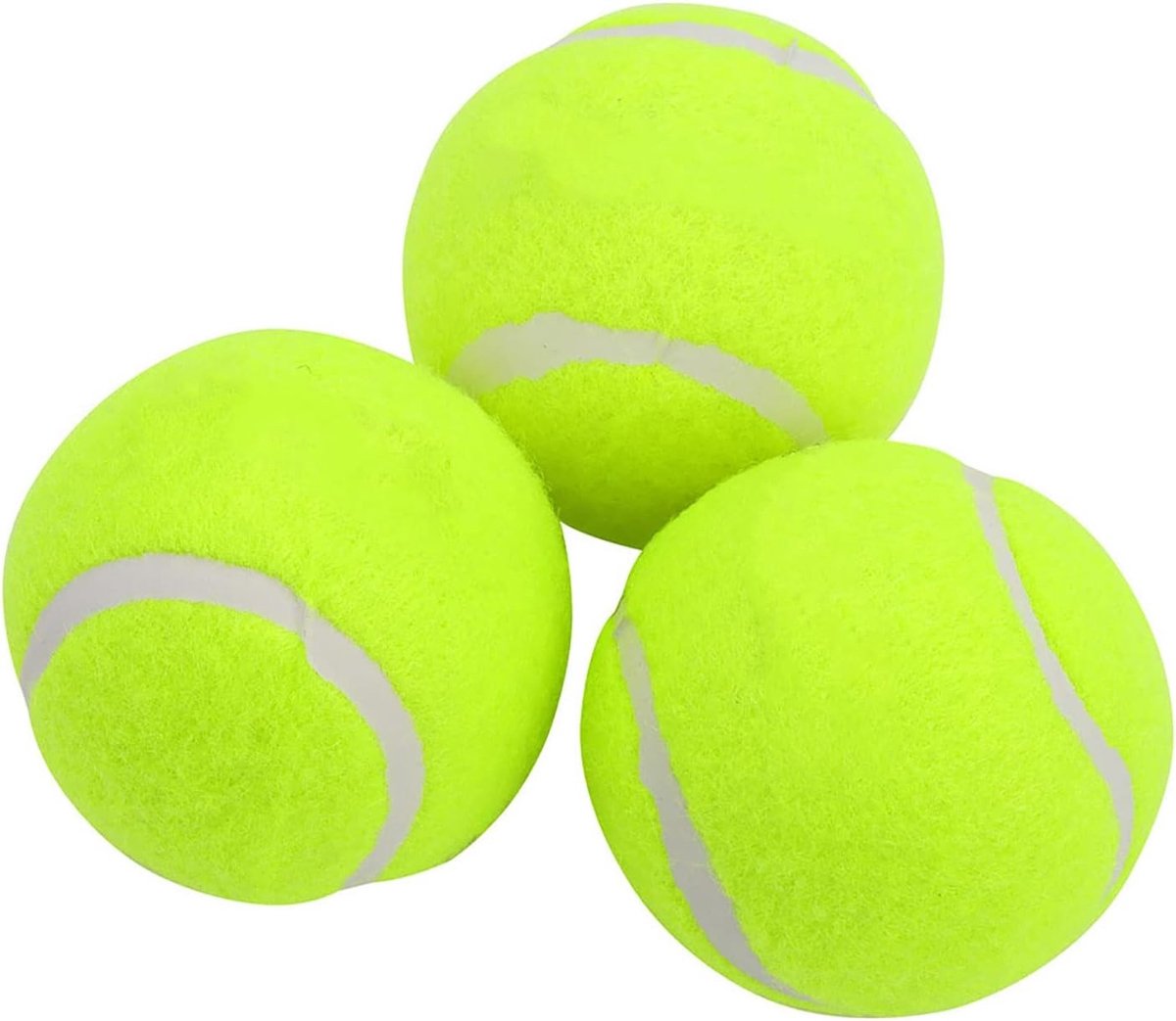 Set van 3 hoge elasticiteit tennisballen voor training en competitie, ideaal tennisaccessoire