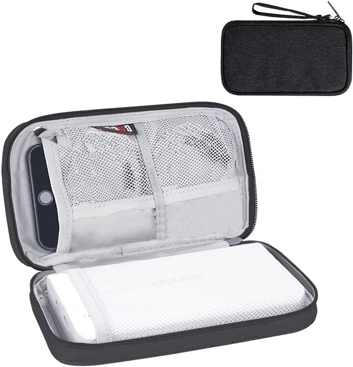 Waterdichte Kabel Organizer voor Elektronica, Reisaccessoires en Tech Pouch voor USB Powerbank, SD Kaart en Oplaadkabels