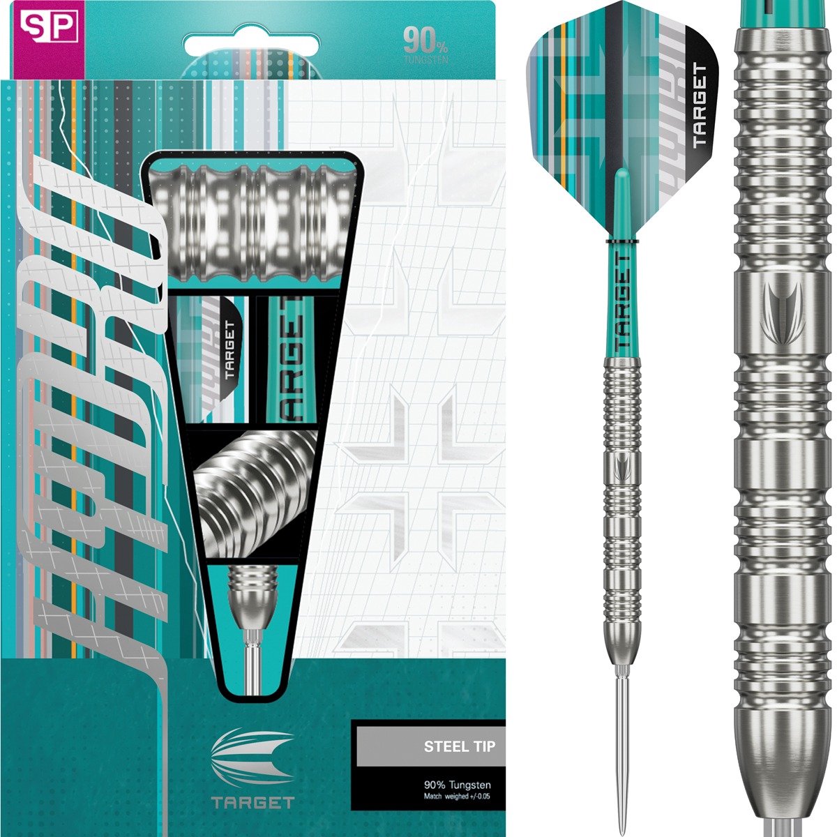 Target Darts Hydro Steel Tip Dartset 25G Barrel 02 - 90% Tungsten - Swiss Point Technologie - Pro Grip Shafts - Pro Ultra Flights - Torpedo Vorm - Compleet met Accessoires