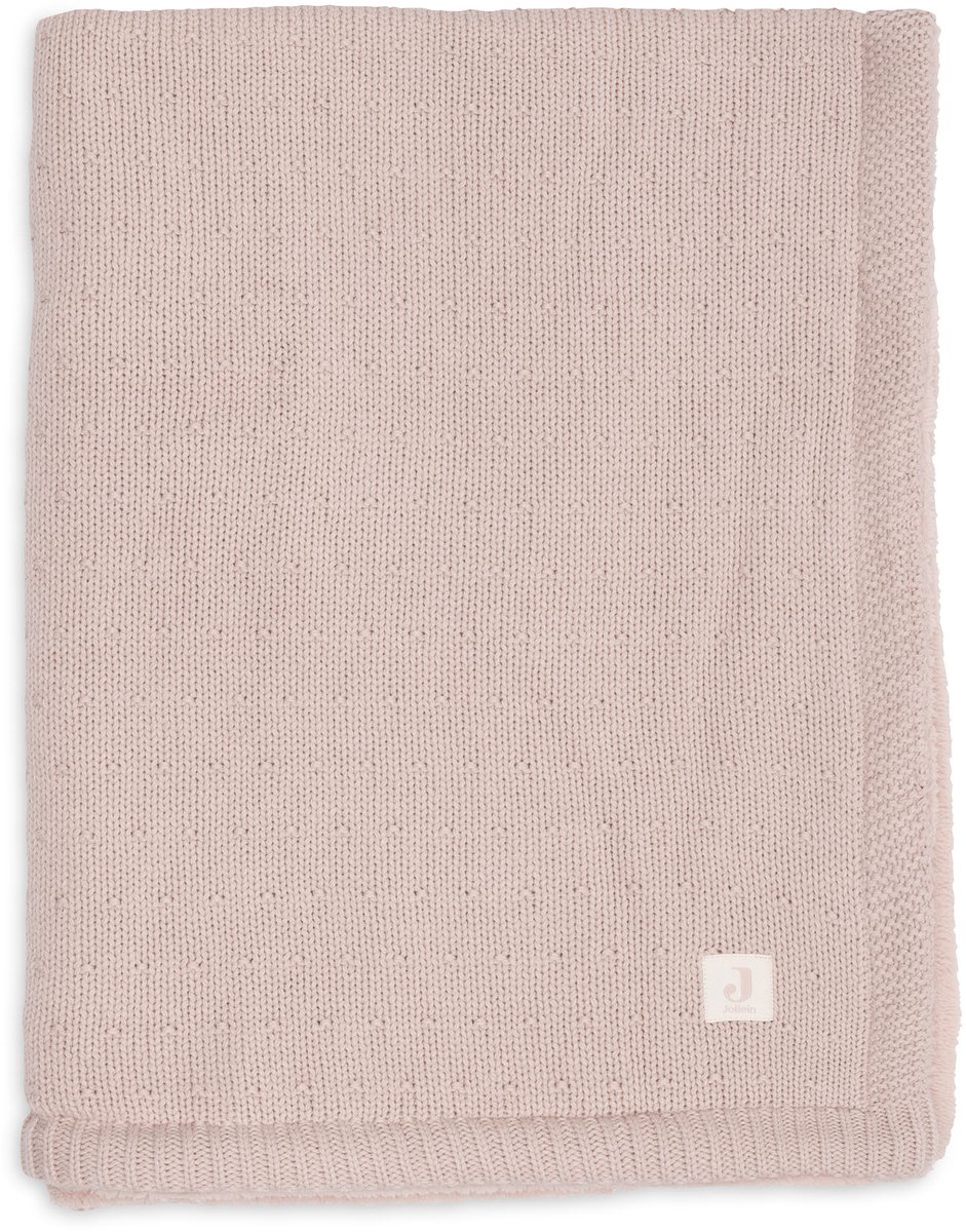 Jollein Baby Decke Wiege 75x100cm Sprinkle Knit - Silk Rose/Fluffy