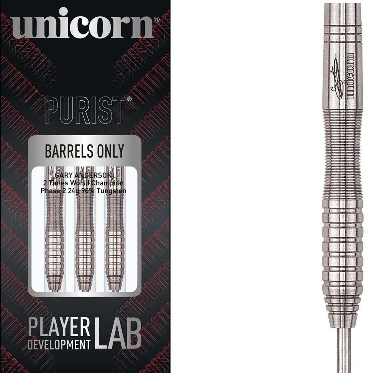 Unicorn Purist Gary Anderson W.C. Phase 2 90 % - Dartpijlen