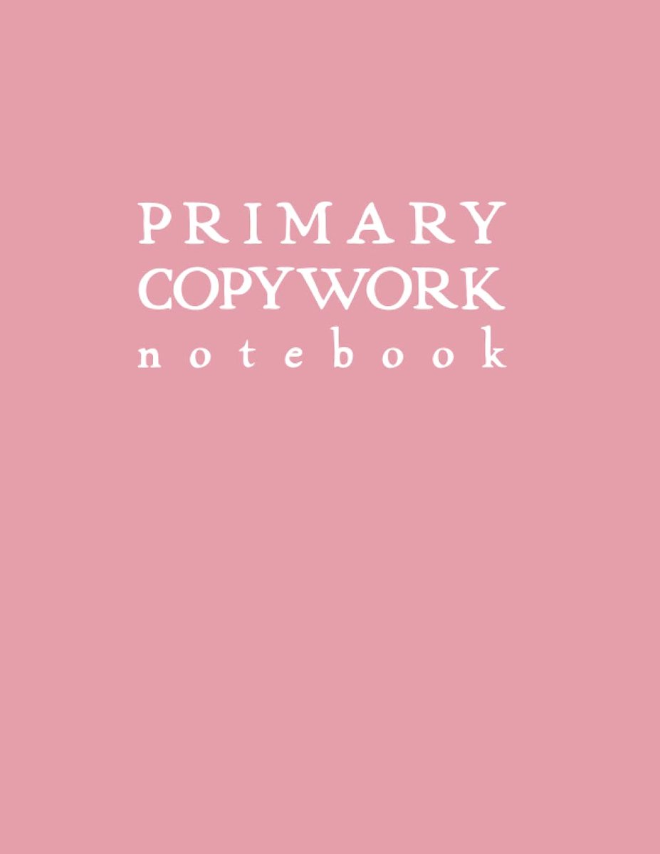 Primary Copywork Notebook: Light Pink Softcover Blank Lined Journal by schoolnest - ShopVlot