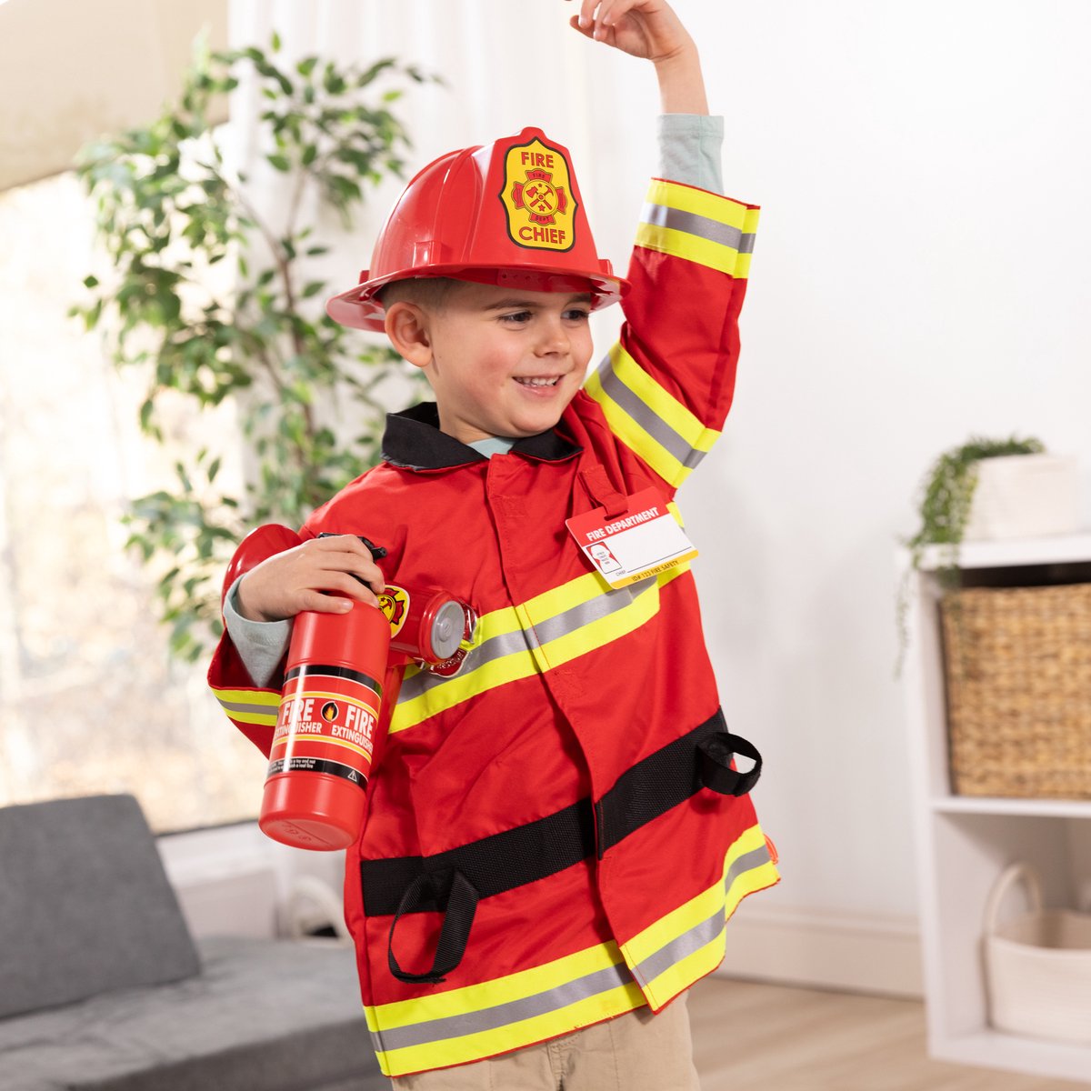 Melissa & Doug – Verkleedset brandweer – Inclusief megafoon met geluid — afbeelding 6
