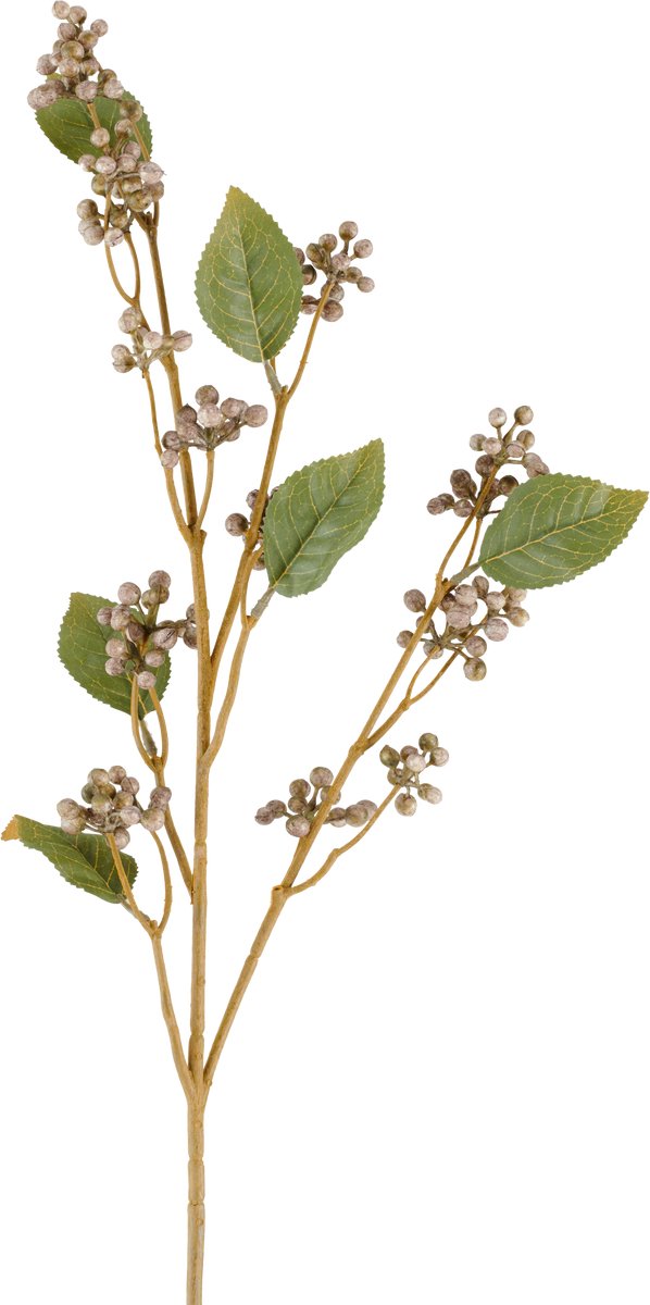 Easyplants | Kunstbloem Dewberry 78 cm grijs/paars | Zijde | Nepbloemen | paars | Onderhoudsvrij | Kant-en-klaar