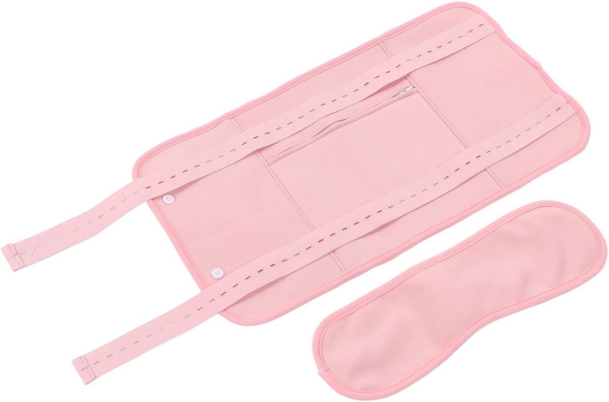 2-Pack Castor Oil Verpakking met Aanpasbare Dubbele Lagen, Herbruikbaar en Wasbaar voor Taille en Nek (Roze) - Ideaal voor Ontspanning en Pijnverlichting