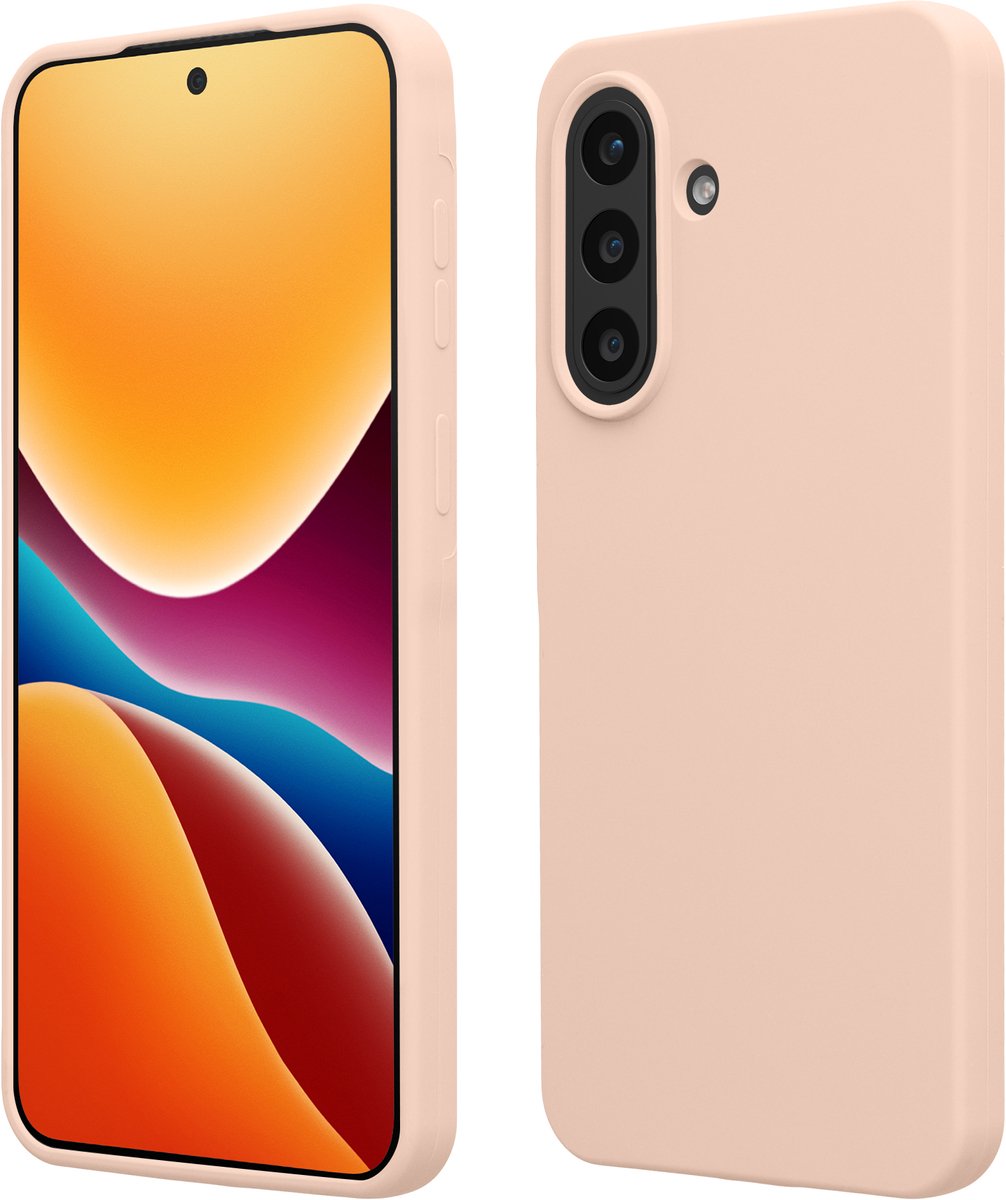kwmobile telefoonhoesje geschikt voor Samsung Galaxy A57 5G - Hoesje met siliconen coating - Smartphone case in kokosmelk