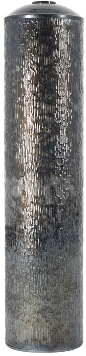 Metalen vaas striped blue stone