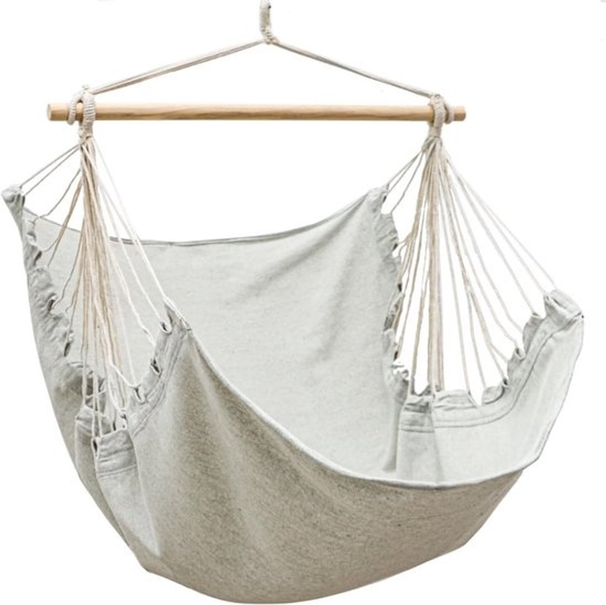 Hangstoel XL - Schommelstoel Zetel - Ontspannen Buiten - Natuurlijk Katoen - 155x125 cm - Natuurlijk