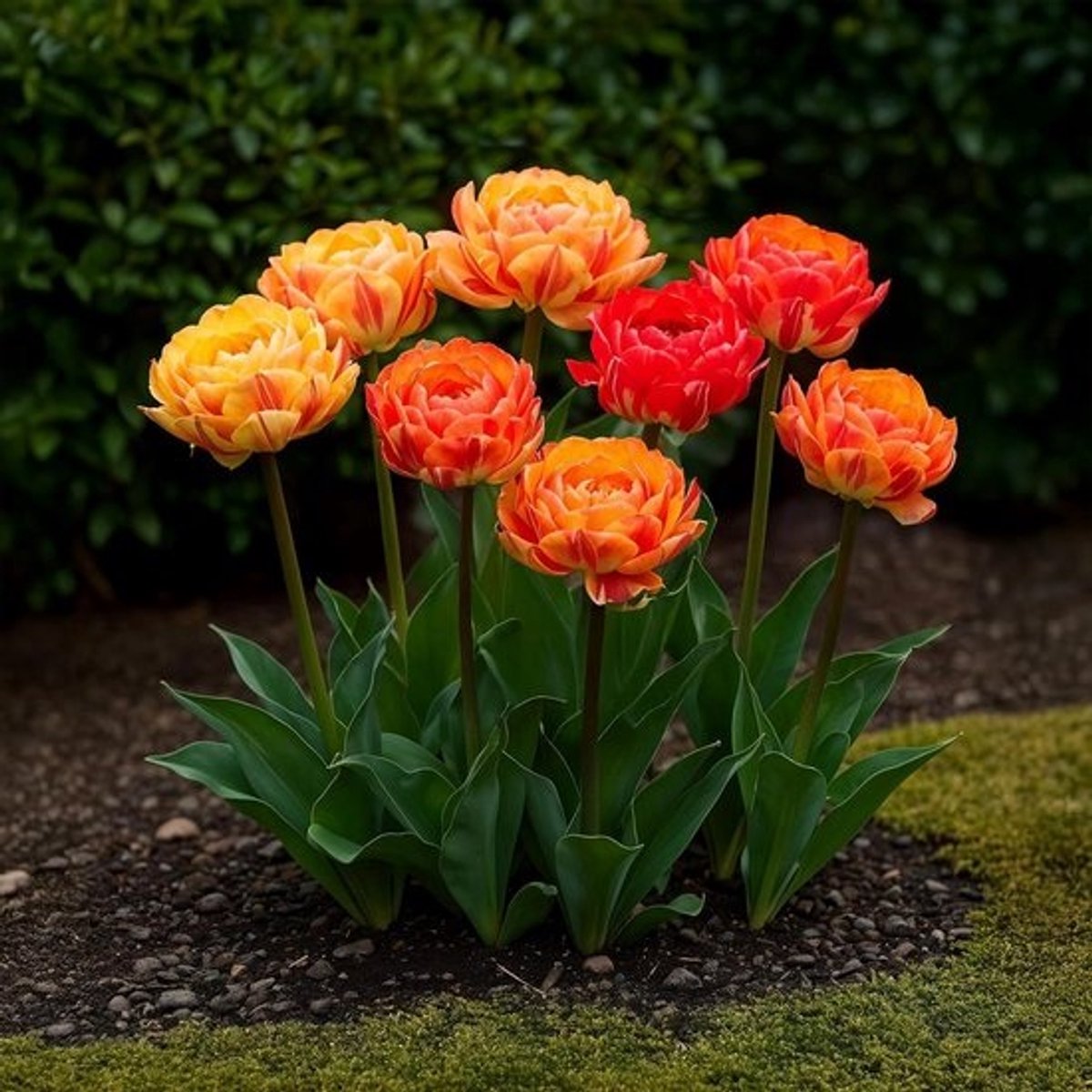 Dubbelbloemige Tulpenbollen Roze Wit - 12 XXL Stuks