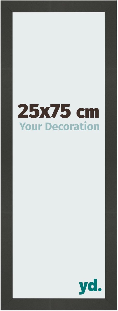Your Decoration - Fotolijst 25x75 cm - MDF - Antraciet - Bologna
