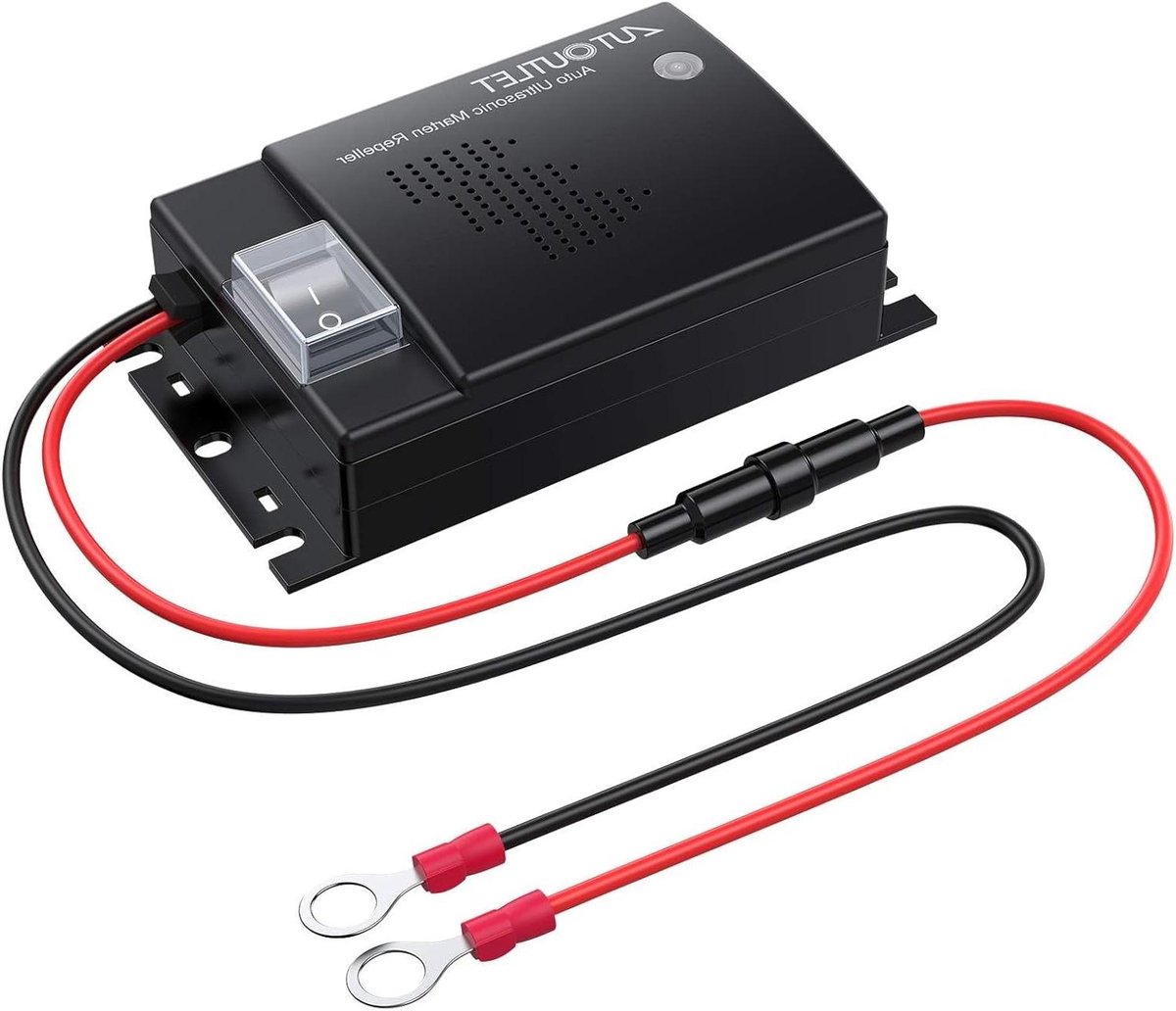 Ultrasone Verjager - Ongedierteverjager Auto - Bescherming Motorruimte - Variabele Frequentie - 12 Volt - Zwart