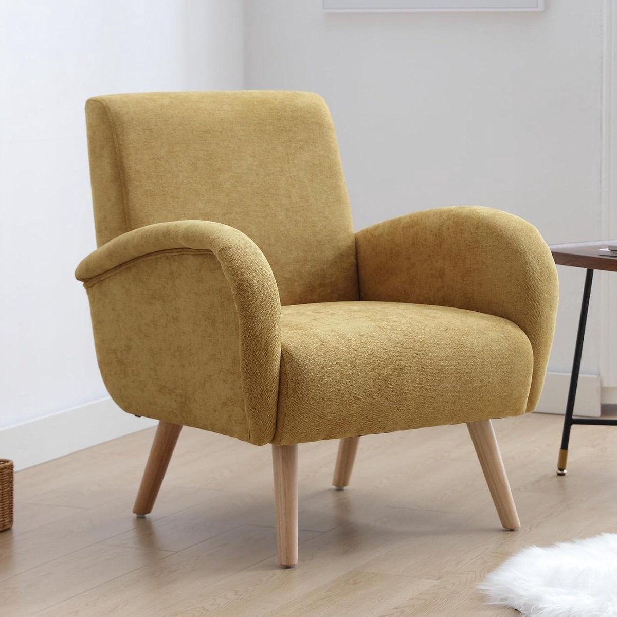 Zit Fauteuil - Comfortabele Stoel - Ontspannen Lezen - Omhullend Ontwerp - 81cm Hoog - Geel