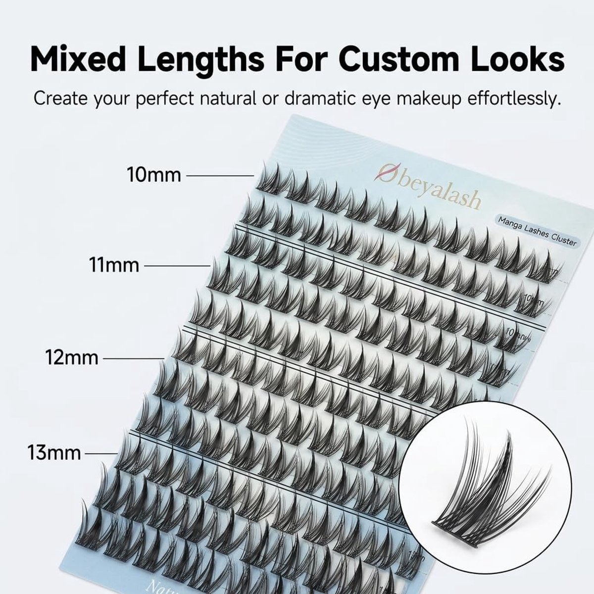 200 C Curl Wimperextensions Mix van 10-12 mm voor DIY Wimperextensions met Precisie Pincet en Wispy Manga Look