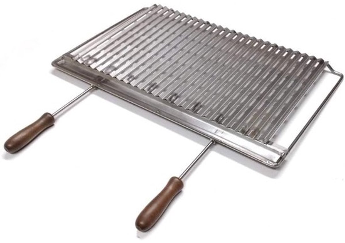 Grillrooster Staal - BBQ Rooster - Perfect Grillen - Vet Opvang Goot - 76 x 40 cm - Zilverkleurig