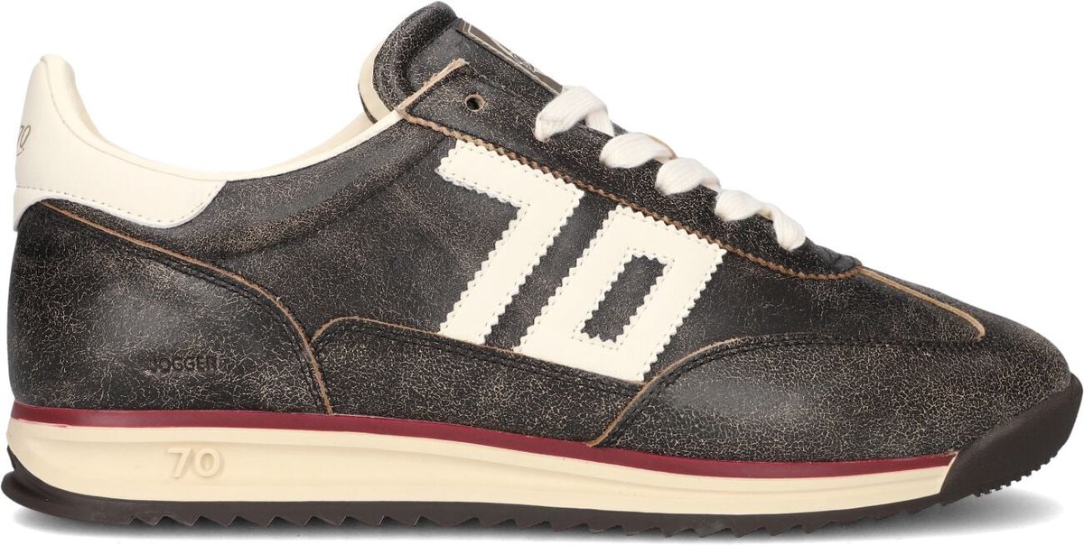 BACK70 Jogger Sneakers - Leer - Heren - Zwart - Maat 40