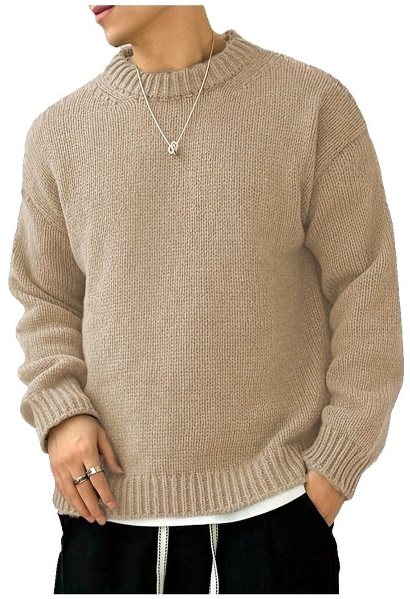 Currero Sweater Heren Sweaters Sweatshirt Hoodie Warme Trui Pullover Jumper Crewneck Vest Geelbruin
