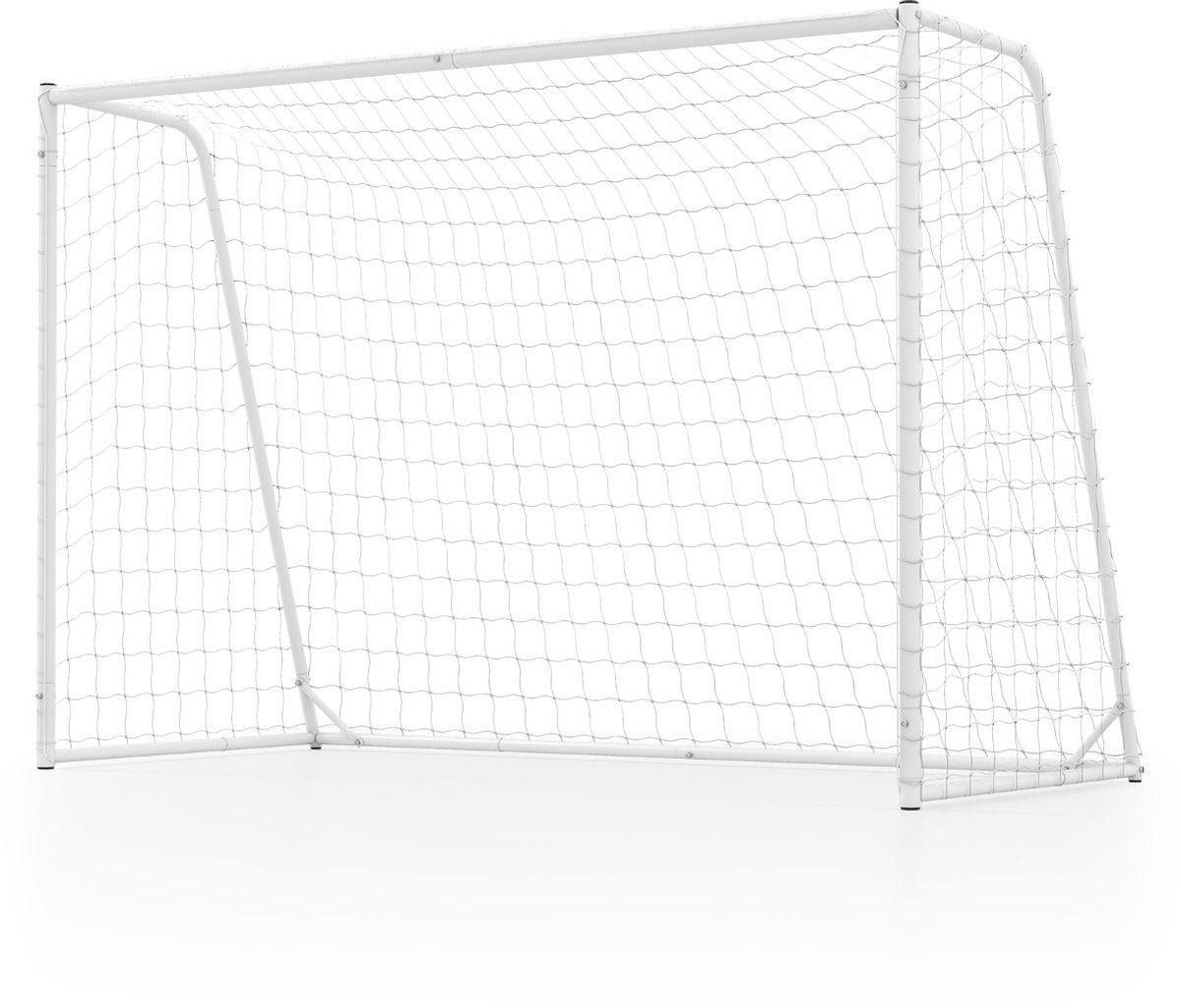 SureDeal® - Sportspeelgoed - Voetbaldoel Buiten Net - Stevig Metalen net - Bevestigingsbanden - 300x133x204 cm - Wit