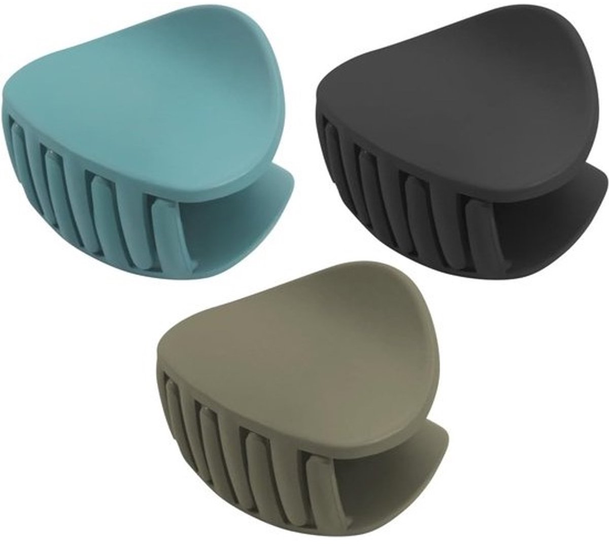3-Pack Driehoekige Haarklauwclips voor Dames - Sterke Antislip Haarspeld voor Dik & Krullend Haar