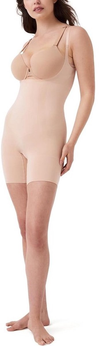Open Bust Mid Thigh Compression Bodysuit voor Dames