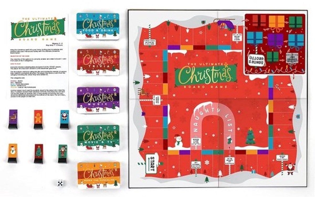 Ultimate Christmas Family Bordspel - 5 Categorieën - 500 Kaarten - 2-6 Spelers - 1-2 Uur Speeltijd