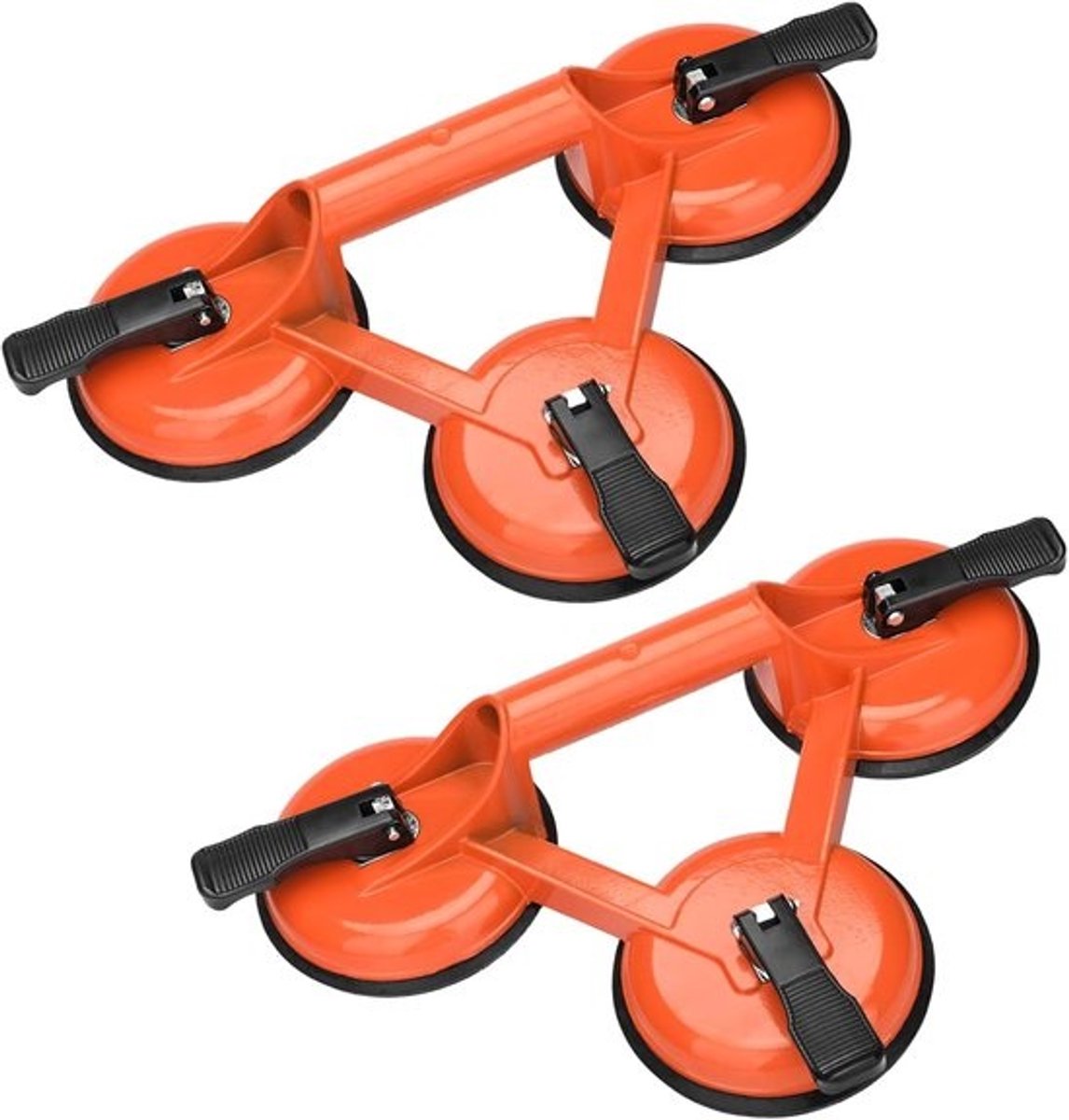 2x Glaszuiger Vacuümheffer met Drie Zuignappen voor Glas en Tegels tot 130 kg