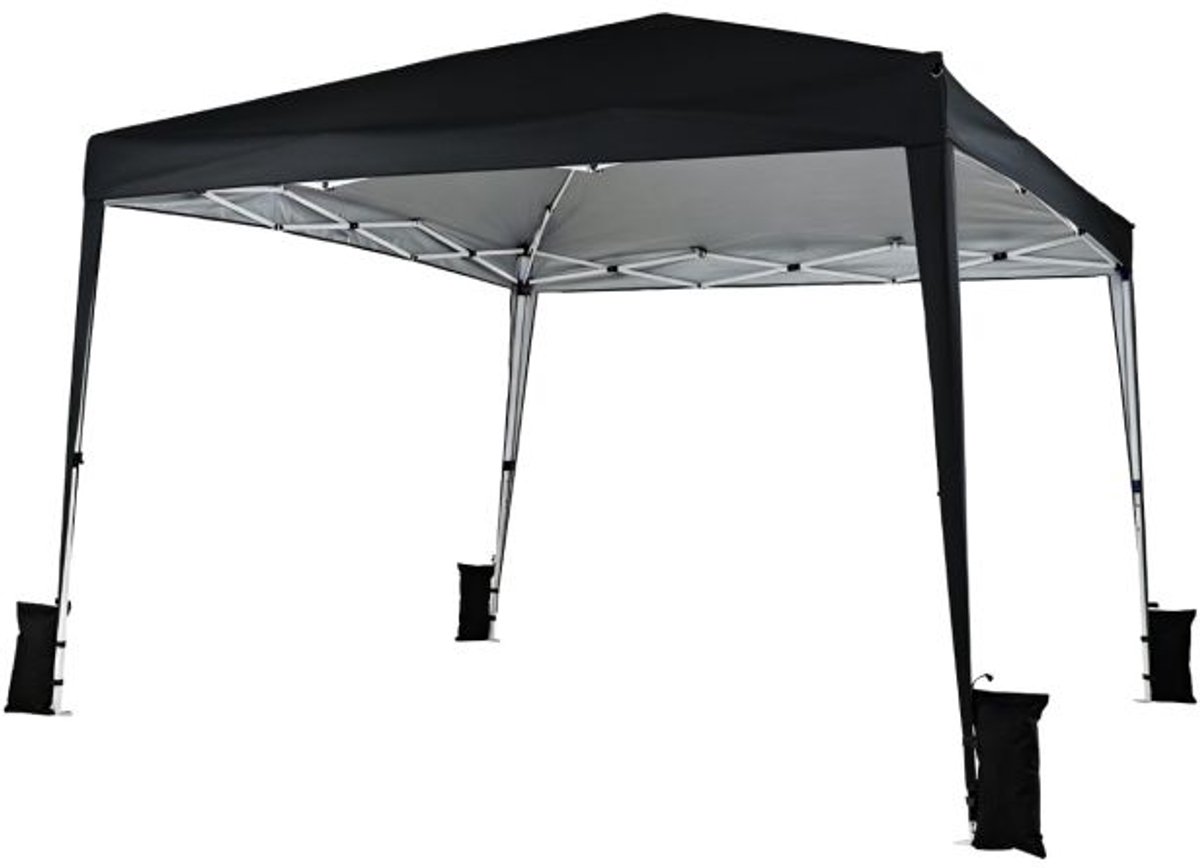 SureDeal® - Partytent - Tuinhuisje meter Waterdicht - Traps Hoogteverstelling Uitklapbaar - 300x300x247 cm - Donkerbruin