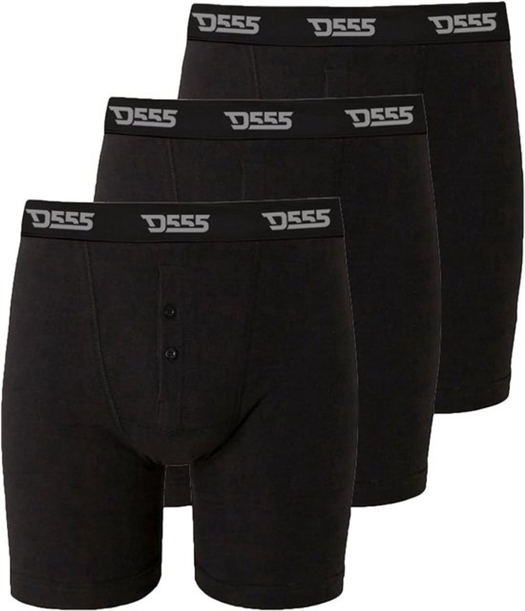3 Stuks Heren Boxer Shorts Kingsize Ondergoed Katoen Zwart