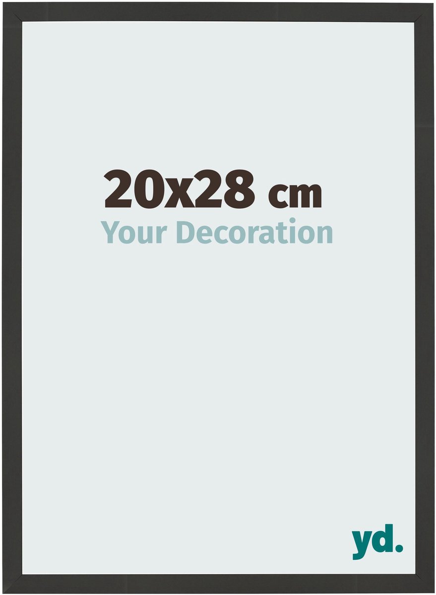 Your Decoration - Fotolijst 20x28 cm - MDF - Zwart Houtnerf - Bologna