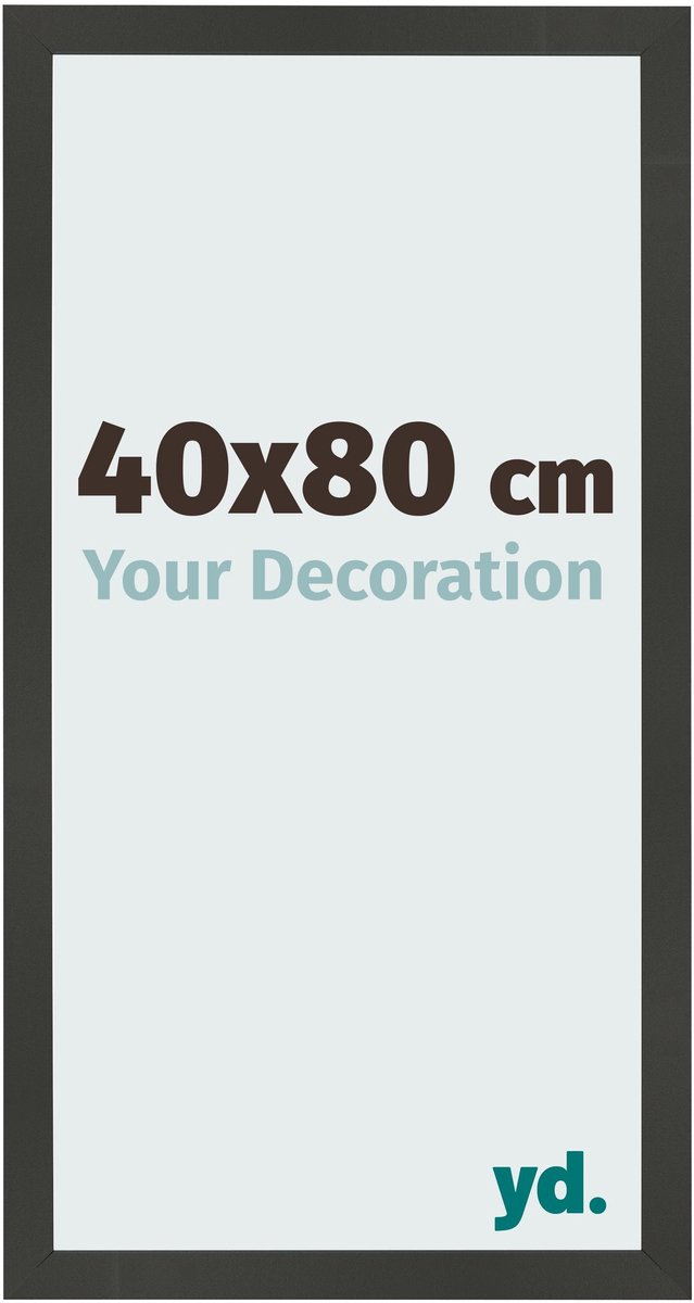 Your Decoration - Fotolijst 40x80 cm - MDF - Antraciet - Bologna