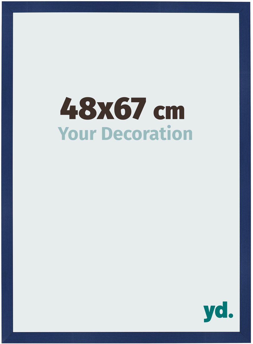 Your Decoration - Fotolijst 48x67 cm - MDF - Donkerblauw Geveegd - Bologna